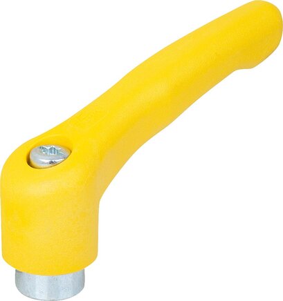 Klemmhebel Kunststoff mit Innengewinde, Stahlteile blau passiviert