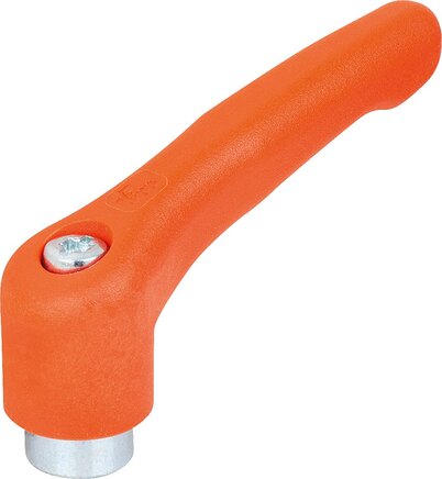 Klemmhebel Kunststoff mit Innengewinde, Stahlteile blau passiviert