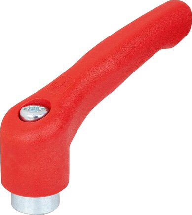 Klemmhebel Kunststoff mit Innengewinde, Stahlteile blau passiviert