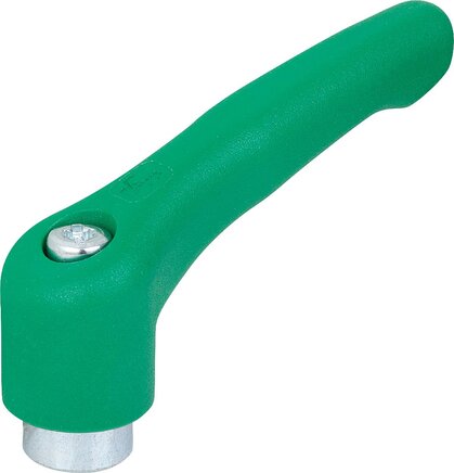Klemmhebel Kunststoff mit Innengewinde, Stahlteile blau passiviert