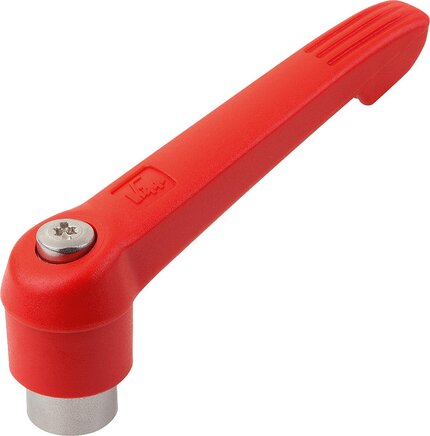 Klemmhebelmit Innengewinde und Kunststoffgriff, Stahlteile aus Edelstahl