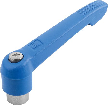 Klemmhebelmit Innengewinde und Kunststoffgriff, Stahlteile aus Edelstahl