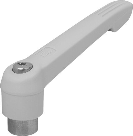 Klemmhebelmit Innengewinde und Kunststoffgriff, Stahlteile aus Edelstahl