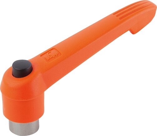 Klemmhebel mit Druckknopf mit Innengewinde, Stahlteile aus Edelstahl