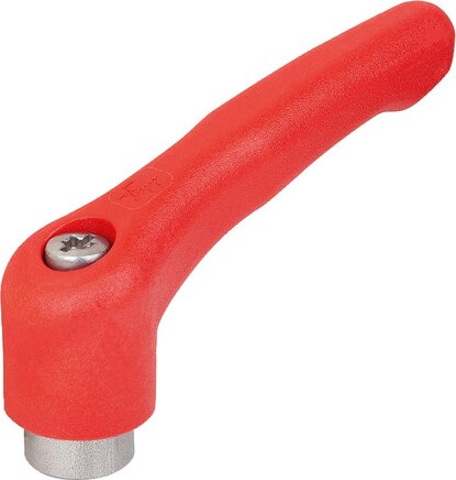 Klemmhebel Kunststoff mit Innengewinde, Stahlteile aus Edelstahl
