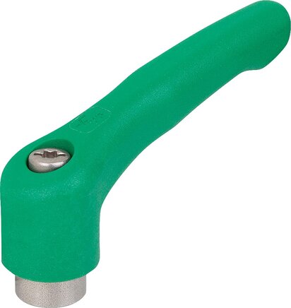 Klemmhebel Kunststoff mit Innengewinde, Stahlteile aus Edelstahl