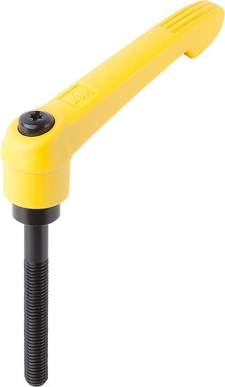 Klemmhebelmit Außengewinde und Kunststoffgriff