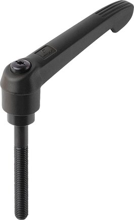 Klemmhebelmit Außengewinde und Kunststoffgriff