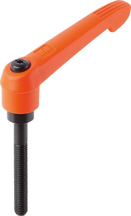 Klemmhebelmit Außengewinde und Kunststoffgriff