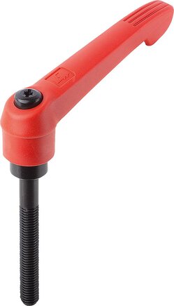 Klemmhebelmit Außengewinde und Kunststoffgriff