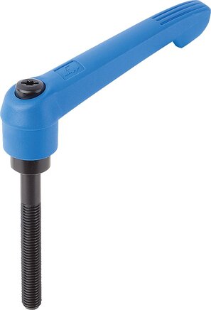 Klemmhebelmit Außengewinde und Kunststoffgriff