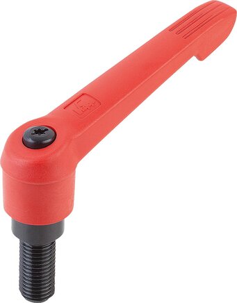 Klemmhebelmit Außengewinde und Kunststoffgriff