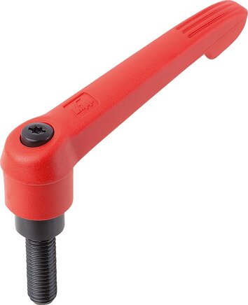 Klemmhebelmit Außengewinde und Kunststoffgriff
