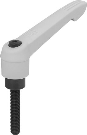 Klemmhebelmit Außengewinde und Kunststoffgriff