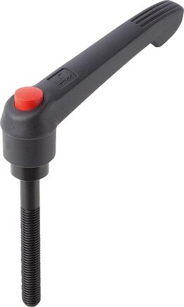 Klemmhebel mit Druckknopf mit Außengewinde