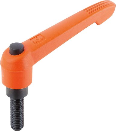 Klemmhebel mit Druckknopf mit Außengewinde