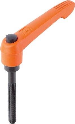 Klemmhebel mit Druckknopf mit Außengewinde