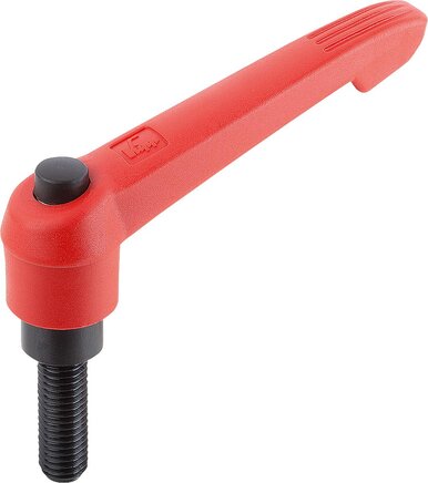 Klemmhebel mit Druckknopf mit Außengewinde