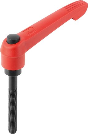 Klemmhebel mit Druckknopf mit Außengewinde