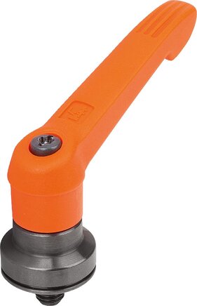 Klemmhebel Kunststoff mit Außengewinde und Spannkraftverstärker