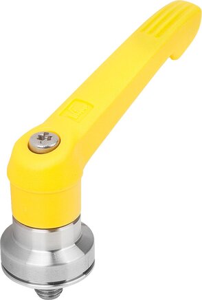 Klemmhebel Kunststoff mit Außengewinde und Spannkraftverstärker