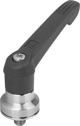 Klemmhebel Kunststoff mit Außengewinde und Spannkraftverstärker