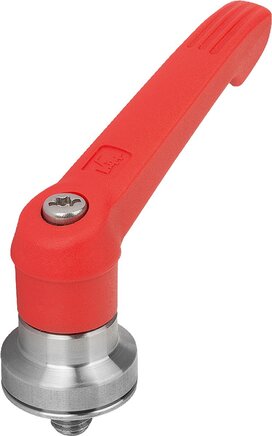 Klemmhebel Kunststoff mit Außengewinde und Spannkraftverstärker