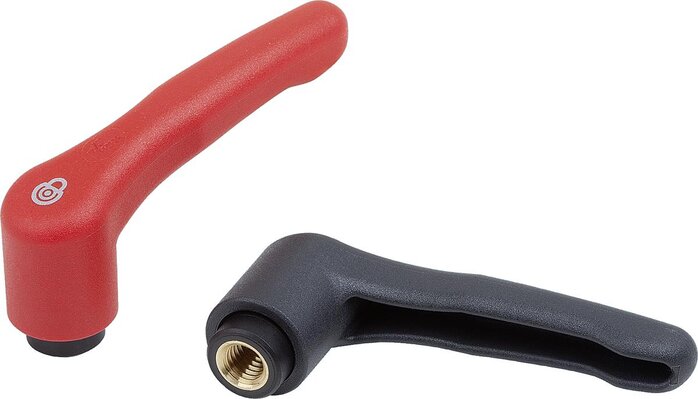 Klemmhebel Kunststoff mit Sicherheitsfunktion mit Innengewinde