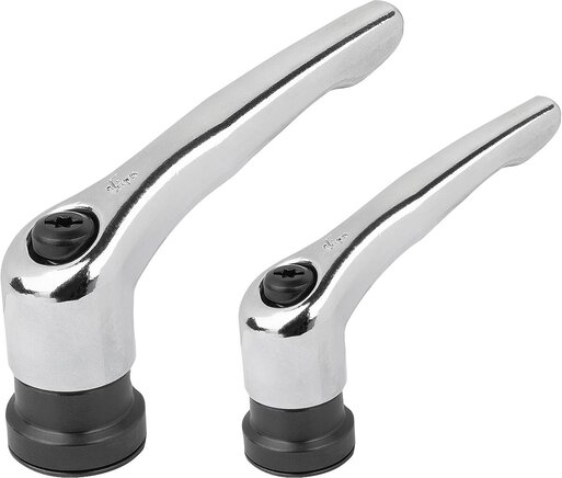 Klemmhebel Zink mit Innengewinde und Spannkraftverstärker, hochglanzverchromt