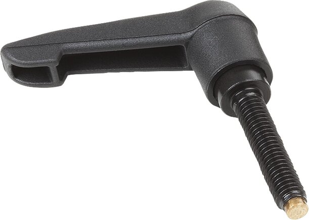 Klemmhebel mit Druckstück, Form A, Druckbolzen Messing