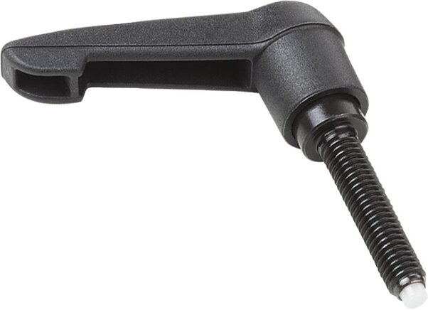 Klemmhebel mit Druckstück, Form B, Druckbolzen POM