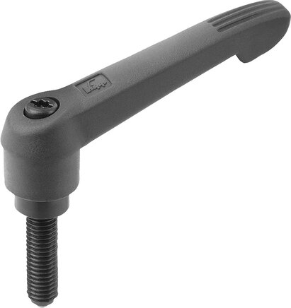 Klemmhebel mit Druckstück, Form C, mit Kugel