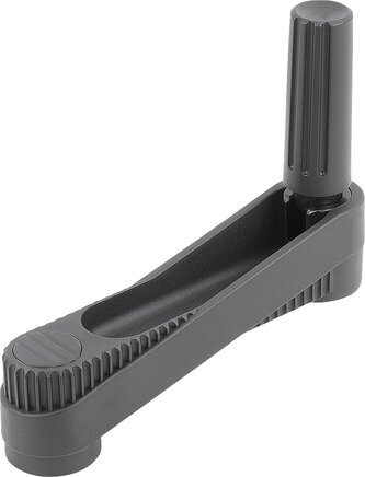 Handkurbeln mit Zylindergriff umlegbar, Passbohrung ohne Nut