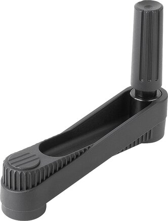 Handkurbeln mit Zylindergriff drehbar, Passbohrung ohne Nut