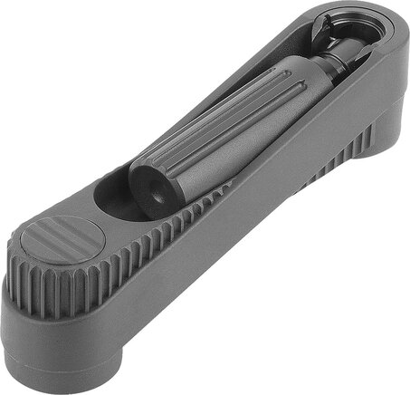 Handkurbeln mit Sicherheits-Zylindergriff Passbohrung mit Nut