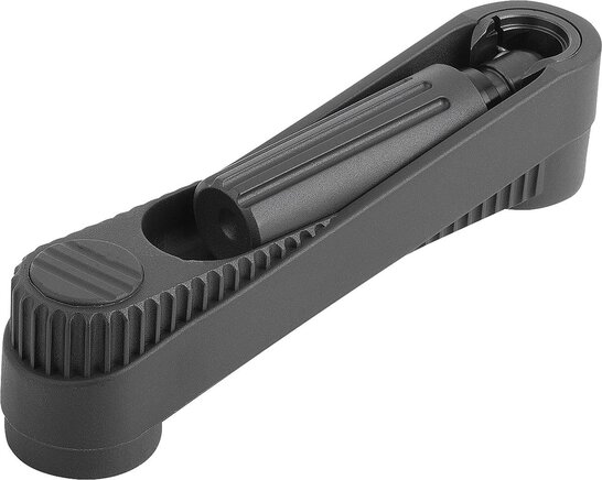 Handkurbeln mit Sicherheits-Zylindergriff, mit Innenvierkant