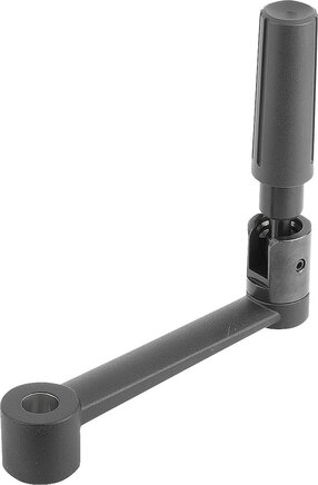 Handkurbeln Aluminium mit Zylindergriff umlegbar mit Passbohrung