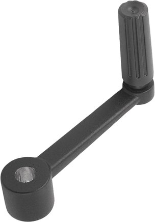 Handkurbeln Aluminium mit Zylindergriff drehbar mit Passbohrung