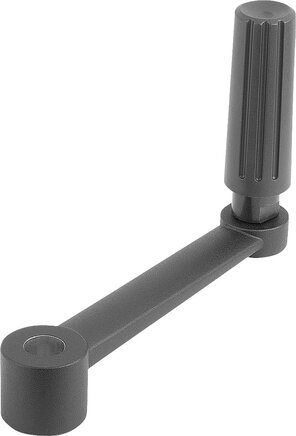 Handkurbeln Aluminium mit Zylindergriff drehbar mit Passbohrung