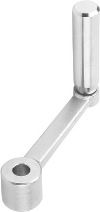 Handkurbeln Edelstahl mit Zylindergriff drehbar mit Passbohrung