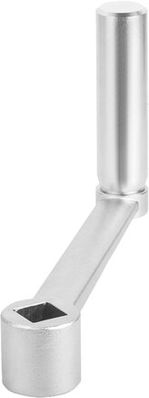 Handkurbeln Edelstahl mit Zylindergriff drehbar mit Innenvierkant