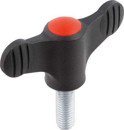 Flügelgriffe mit Außengewinde