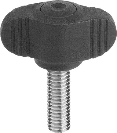 Flügelgriffe Miniwing Kunststoff metall-detektierbar mit Außwengewinde