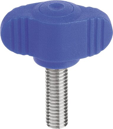 Flügelgriffe Miniwing Kunststoff visuell-detektierbar mit Außwengewinde