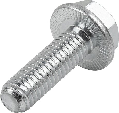 Sechskantschrauben mit Flansch und Sperrrippen