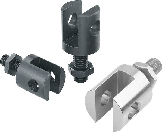 Gabelstücke mit Gewindebolzen Stahl oder Edelstahl