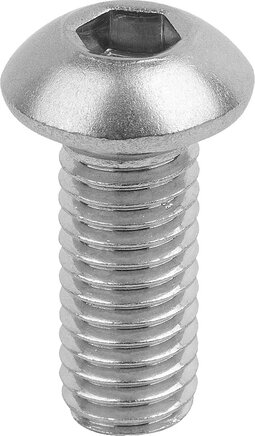 Schrauben mit abgeflachtem Halbrundkopf mit Innensechskant DIN EN ISO 7380-1, Form A