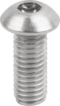 Schrauben mit abgeflachtem Halbrundkopf mit Innensechskant DIN EN ISO 7380-1, Form A