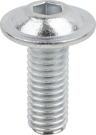 Schrauben mit abgeflachtem Halbrundkopf mit Innensechskant und Bund DIN EN ISO 7380-2, Form B