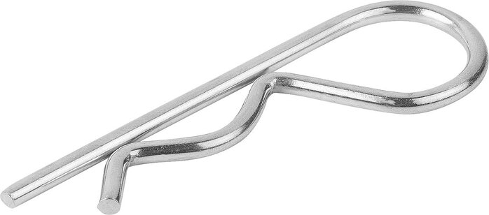 Federstecker ähnlich DIN 11024, Form E, mit einfacher Windung